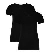 Bamboo basics 2P Kate T-Shirt Round Neck Svart Medium Dame