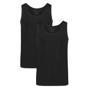 Bamboo basics 2P Stef Singlet Svart Small Herre