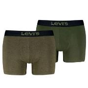 Levis 2P Men Optical Illussion Boxer Brief Khaki bomull XX-Large Herre