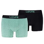 Levis 2P Men Optical Illussion Boxer Brief Svart/Mint bomull X-Large H...