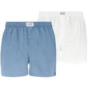 Levis 2P Men Woven Boxer Hvit/Blå bomull Large Herre