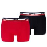 Levis 2P Sportswear Logo Base Boxer Svart/Rød bomull Large Herre