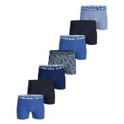 Björn Borg 7P Cotton Stretch Boxer Svart/Blå bomull Large Herre