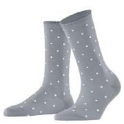 Falke Strømper Spike Dot Women Socks Sølvgrå bomull Str 35/38 Dame