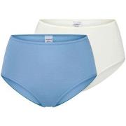 Schiesser Truser 2P Modal Essentials Midi Slips Hvit/Blå modal 46 Dame