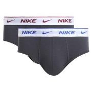 Nike 2P Everyday Cotton Stretch Brief Grå bomull X-Large Herre