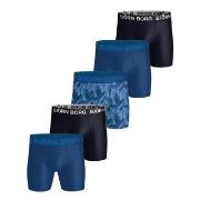 Björn Borg 5P Sports Microfiber Boxer Trunks Blå polyester Large Herre