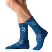 Seger Strømper Glide Wool Ski Socks Marine/Blå Str 37/39