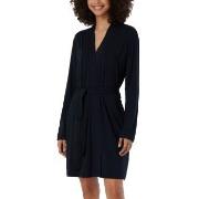 Schiesser Essentials Single Jersey Modal Bathrobe Svart modal Medium D...