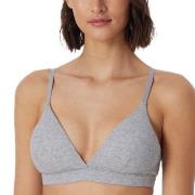Schiesser BH Pure Rib Organic Cotton Soft Bra Grå A 85 Dame