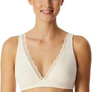 Schiesser BH Unique Cotton Soft Bra With Lace Krem bomull B 80 Dame