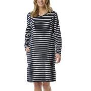 Schiesser Women Longsleeve Nightdress Blå/Hvit bomull 48 Dame