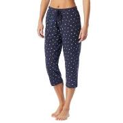 Schiesser Women Mix and Relax Pants Hvit/Marine bomull 42 Dame