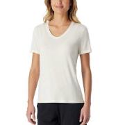 Schiesser Women Mix and Relax V-neck T-Shirt Benhvit modal 48 Dame
