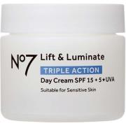 No7 Lift & Luminate Triple Action Day Cream Suitable For Sensitive Ski...