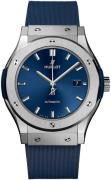 Hublot Herreklokke 542.NX.7170.RX Classic Fusion Blå/Gummi Ø42 mm