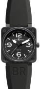 Bell & Ross Herreklokke BR0192-BL-CA BR 01-92 Sort/Gummi Ø46 mm