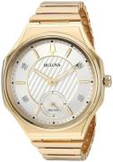 Bulova Dameklokke 97P136 Diamond Sølvfarget/Gulltonet stål Ø37.2 mm