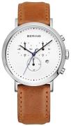 Bering Herreklokke 10540-504 Classic Hvit/Lær Ø40 mm