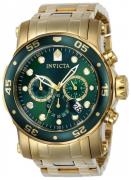 Invicta Herreklokke 23653 Pro Diver Grønn/Gulltonet stål Ø48 mm