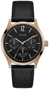 Guess Dameklokke W1041G3 Sort/Lær Ø42 mm