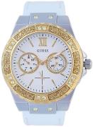 Guess Dameklokke W0775L8 Limelight Hvit/Lær Ø39 mm