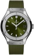 Hublot Dameklokke 581.NX.8970.RX Classic Fusion Grønn/Gummi Ø33 mm