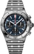 Breitling Herreklokke AB0134101C1A1 Chronomat B01 42 Blå/Stål Ø42