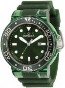 Invicta Herreklokke 32332 Grønn/Gummi Ø51.5 mm