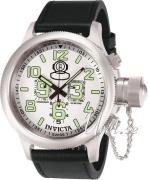 Invicta Herreklokke 7001 Russian Diver Hvit/Lær Ø51.5 mm