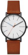 Skagen Herreklokke SKW6374 Signatur Hvit/Lær Ø40 mm