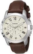 Fossil Herreklokke FS4735 Dress Antikk hvit/Lær Ø44 mm