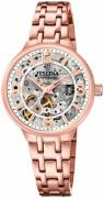 Festina Dameklokke F20616-1 Skjelettkuttet/Rose-gulltonet stål