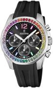 Festina Dameklokke F20610-3 Boyfriend Sort/Gummi Ø38.1 mm