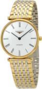 Longines Herreklokke L4.908.2.11.7 Grande Classique Hvit/Gulltonet