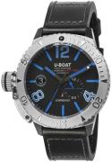 U-Boat Herreklokke 9014 Classico Sort/Gummi Ø46 mm