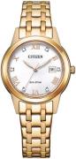 Citizen Dameklokke FE1243-83A Elegance Hvit/Rose-gulltonet stål