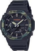 Casio Herreklokke GA-2100SU-1AER G-Shock Sort/Resinplast Ø45.4 mm