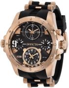 Invicta Herreklokke 31142 Coalition Forces Sort/Rose-gulltonet stål