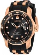 Invicta Herreklokke 33340 Sort/Rose-gulltonet stål Ø48 mm