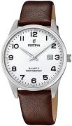 Festina Herreklokke F20512-1 Hvit/Lær Ø39 mm