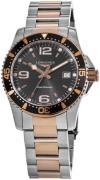 Longines Herreklokke L3.740.3.58.7 Hydroconquest Sort/Rose-gulltonet