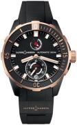 Ulysse Nardin Herreklokke 1185-170-3-BLACK Diver Sort/Gummi Ø44 mm