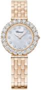 Chopard Dameklokke 10A378-5601 L Heure Du Diamant Hvit/18 karat rosé