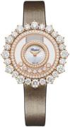 Chopard Dameklokke 209436-5002 Happy Diamonds Sølvfarget/Sateng Ø36