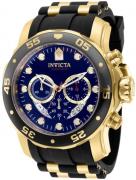 Invicta Herreklokke 37229 Pro Diver Blå/Gulltonet stål Ø48 mm