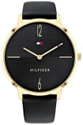 Tommy Hilfiger Dameklokke 1782379 Liza Sort/Lær Ø40 mm