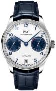 IWC Herreklokke IW500715 Portugieser Hvit/Lær Ø42.3 mm