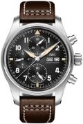 IWC Herreklokke IW387903 Pilots Spitfire Sort/Lær Ø41 mm