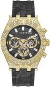 Guess Herreklokke GW0418G2 Sort/Gummi Ø44 mm